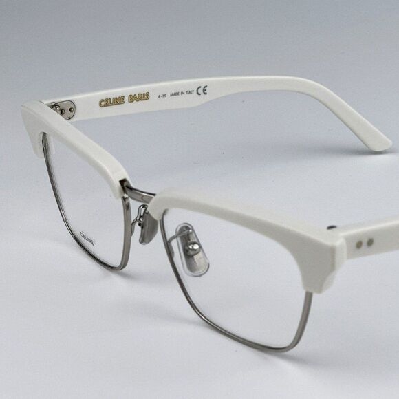 NEW Celine CL50026U 017 Matte Palladium White Geometric Women Eyeglasses main image 11